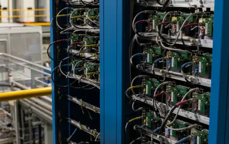Server racks representing controlled enterprise AI data infrastructure