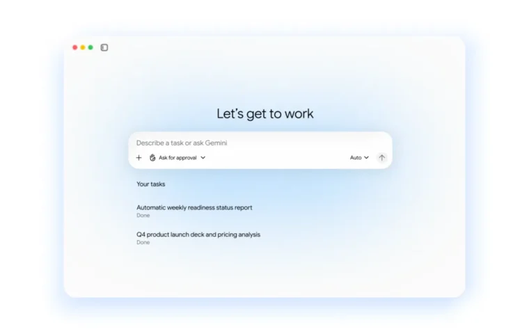 Google Cloud artwork representing a universal AI agent for work